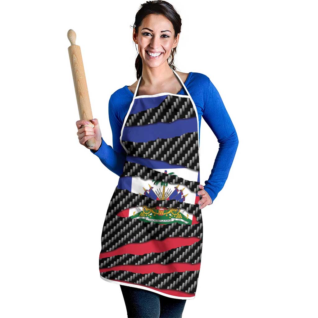 Haiti Beast Apron Ripped Flag Graphic - Wonder Print Shop