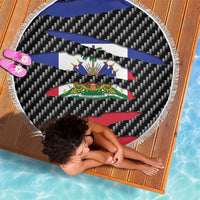 Haiti Beast Beach Blanket Ripped Flag Graphic - Wonder Print Shop