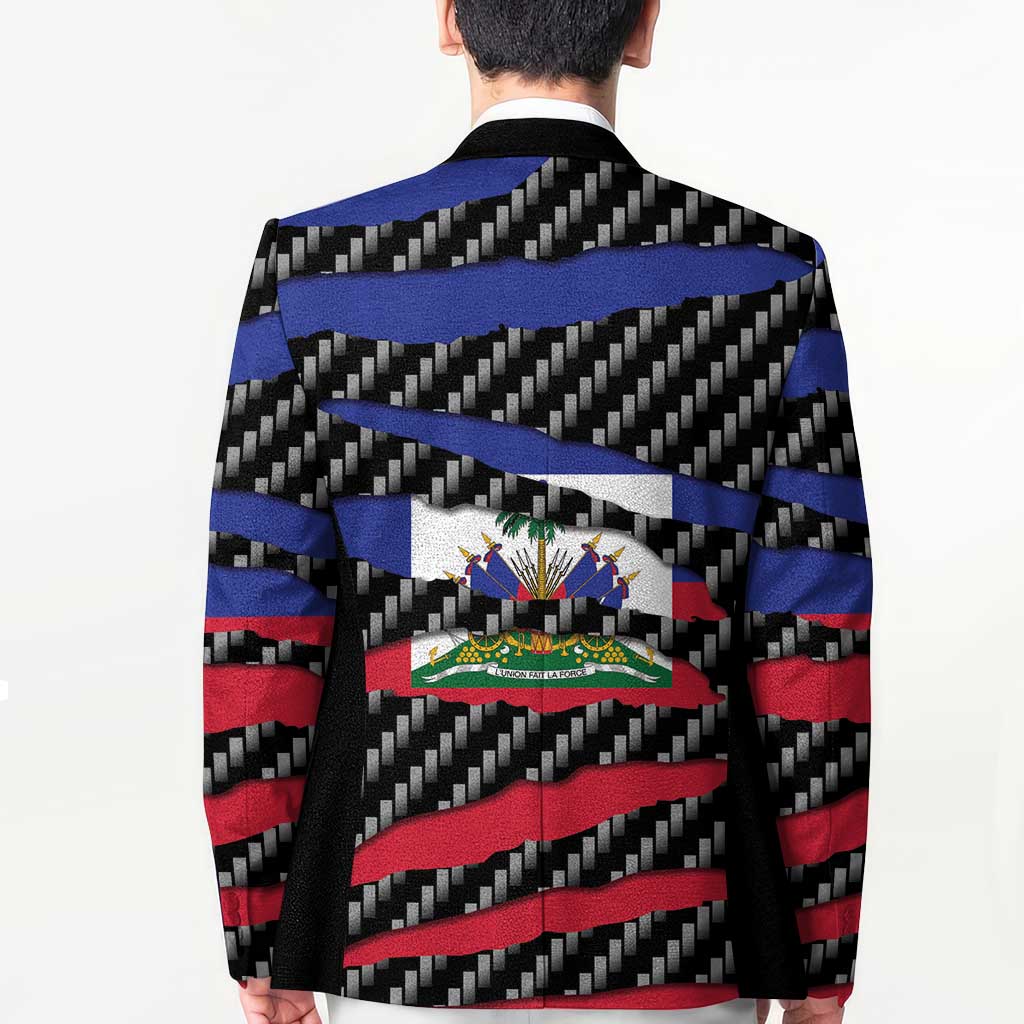 Haiti Beast Blazer Ripped Flag Graphic - Wonder Print Shop