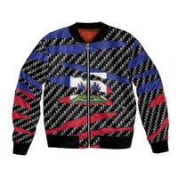 Haiti Beast Bomber Jacket Ripped Flag Graphic - Wonder Print Shop