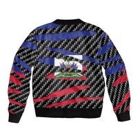 Haiti Beast Bomber Jacket Ripped Flag Graphic - Wonder Print Shop