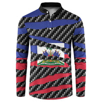Haiti Beast Button Sweatshirt Ripped Flag Graphic - Wonder Print Shop
