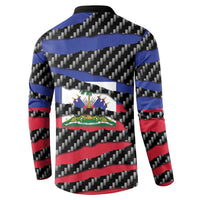 Haiti Beast Button Sweatshirt Ripped Flag Graphic - Wonder Print Shop