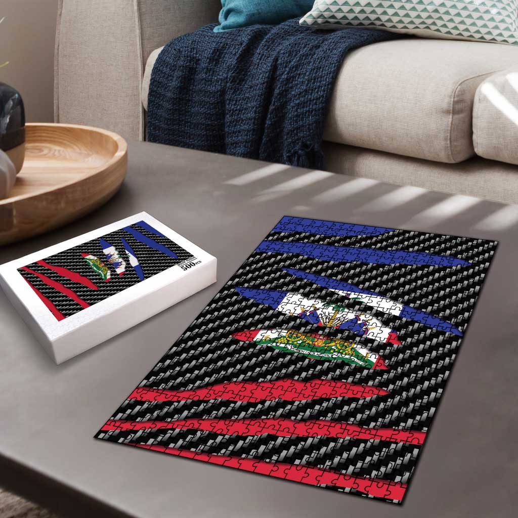 Haiti Beast Puzzle Ripped Flag Graphic - Wonder Print Shop