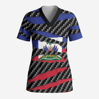 Haiti Beast Scrub Top Ripped Flag Graphic - Wonder Print Shop
