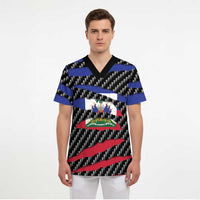 Haiti Beast Scrub Top Ripped Flag Graphic - Wonder Print Shop