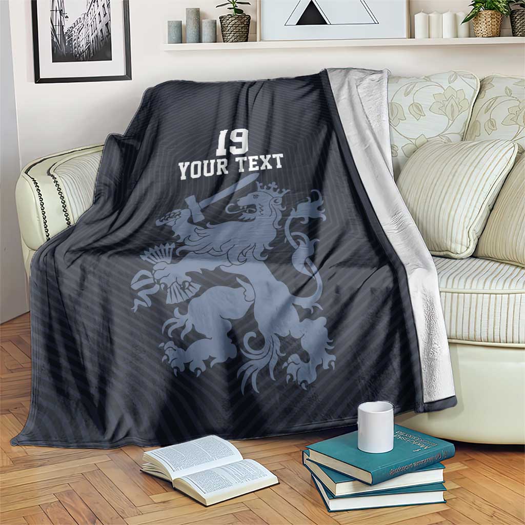 Custom World Football 2026 Netherlands Blanket Holland Navy Dutch Lion - Wonder Print Shop