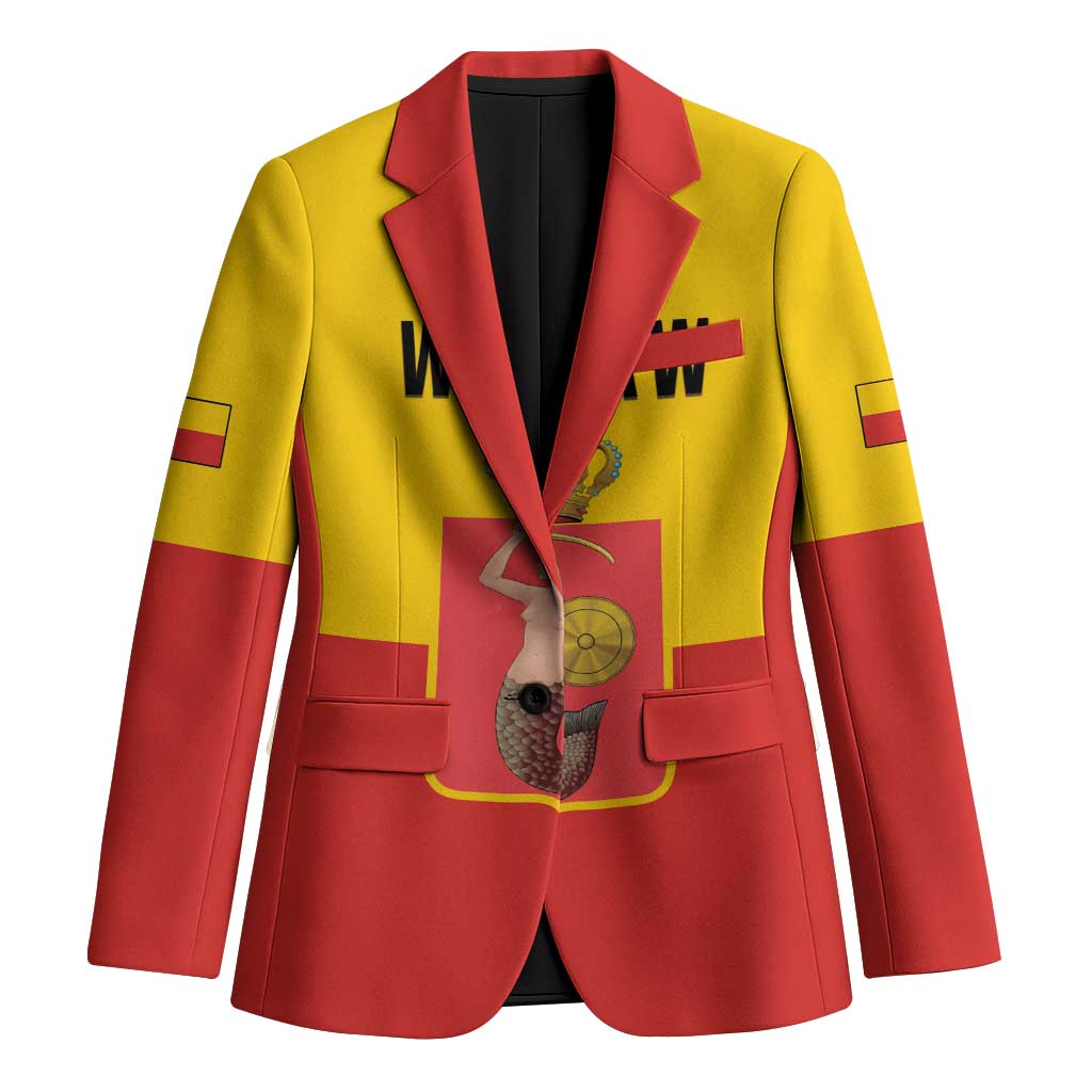 Personalized Warsaw Capital of Poland Blazer Royal Syrenka Heraldic Design
