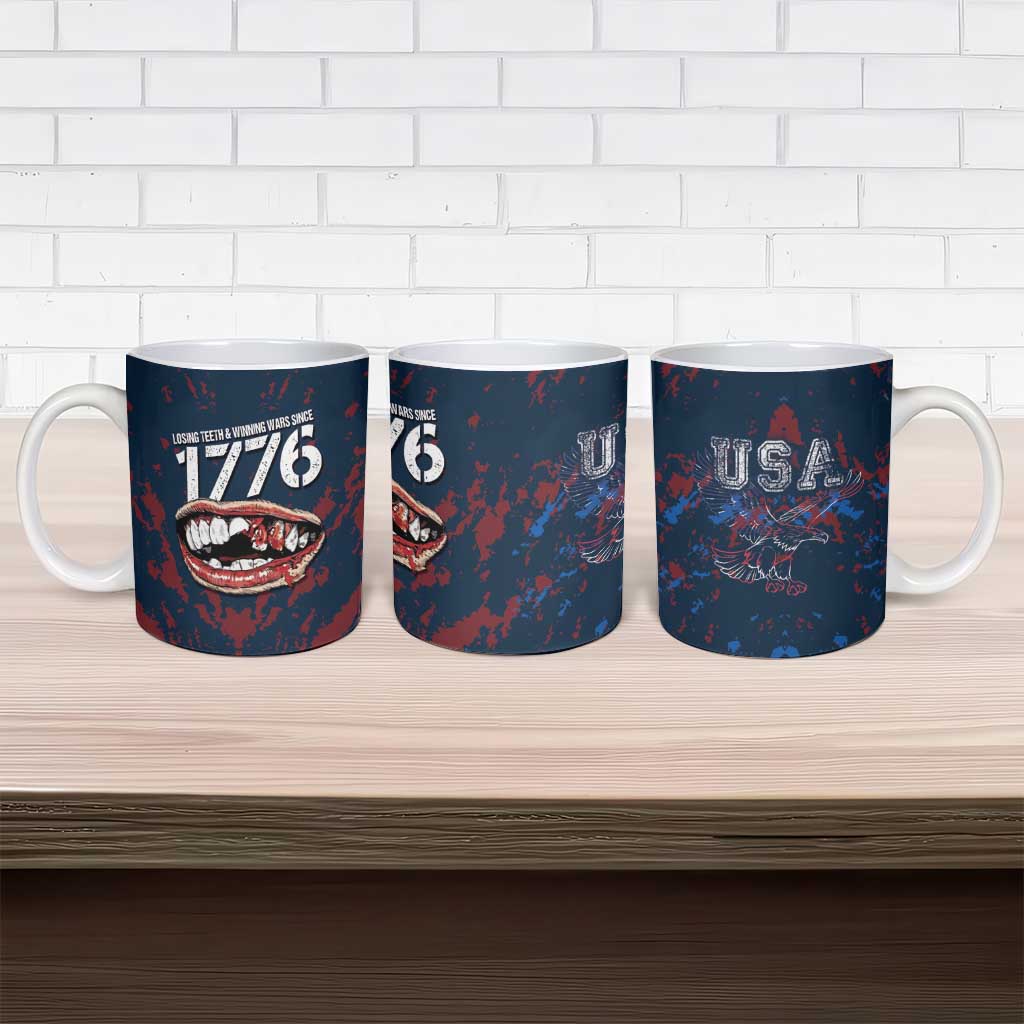 USA Ice Hockey Ceramic Mug Losing Teeth and Winning Wars Since 1776