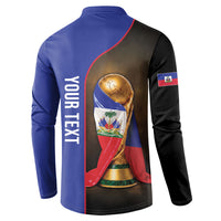 Personalized Afro Haiti Football 2026 Button Sweatshirt Trophy Flag Pride Art