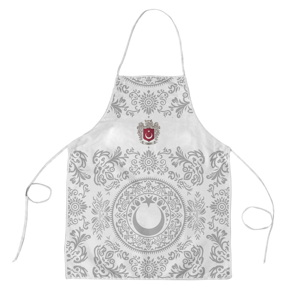 World Football 2026 Turkey Apron Crescent Stars Ottoman Baroque White Version