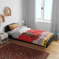 Personalized Romania Christmas Bedding Set Romanian Carpet The Goat Dance - Wonder Print Shop