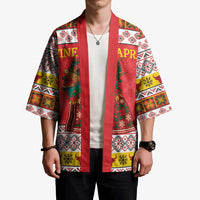 Personalized Romania Christmas Kimono Romanian Carpet The Goat Dance - Wonder Print Shop