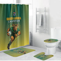 South Africa Rugby Bathroom Set Go Springboks Mascot Champion