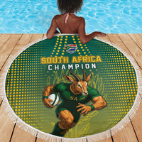 South Africa Rugby Beach Blanket Go Springboks Mascot Champion