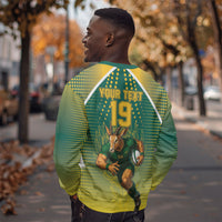 Custom South Africa Rugby Sweatshirt Go Springboks Mascot Champion
