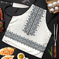 Ukraine Vyshyvanka Inspired Apron Ukrainian Trident Folk Embroidery Motif Pattern