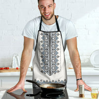 Ukraine Vyshyvanka Inspired Apron Ukrainian Trident Folk Embroidery Motif Pattern