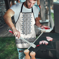 Ukraine Vyshyvanka Inspired Apron Ukrainian Trident Folk Embroidery Motif Pattern