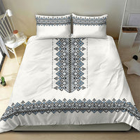 Ukraine Vyshyvanka Inspired Bedding Set Ukrainian Trident Folk Embroidery Motif Pattern