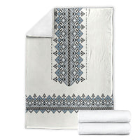 Ukraine Vyshyvanka Inspired Blanket Ukrainian Trident Folk Embroidery Motif Pattern
