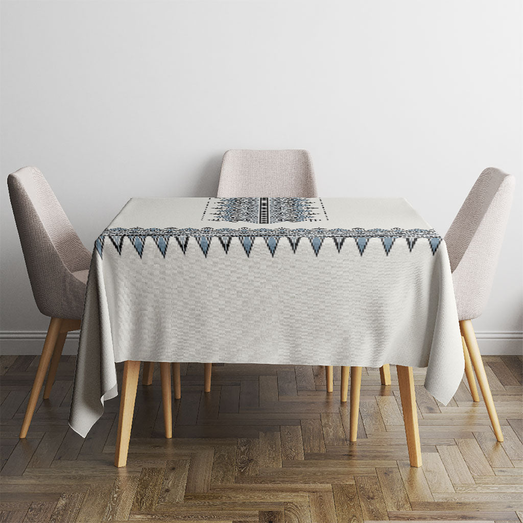 Ukraine Vyshyvanka Inspired Tablecloth Ukrainian Trident Folk Embroidery Motif Pattern