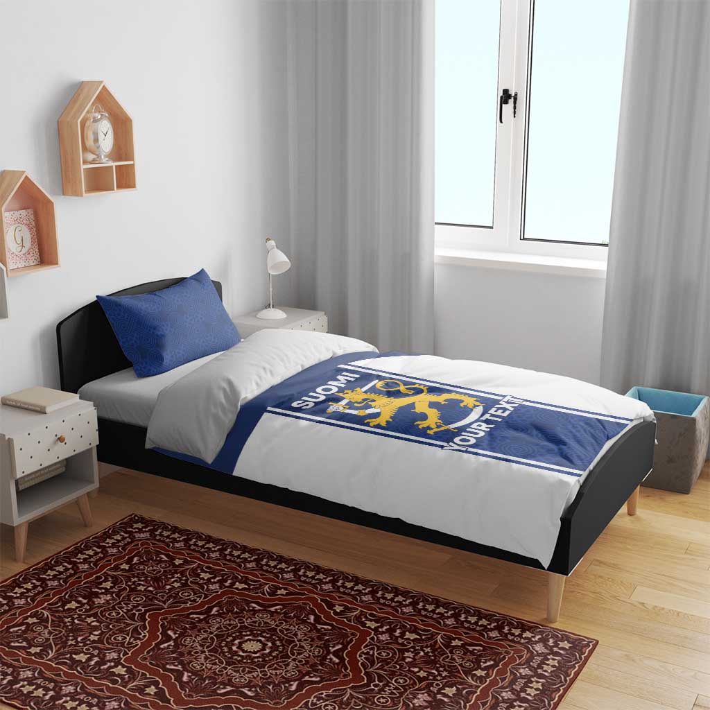 Personalized Finland Suomi Lion Bedding Set Pride Of The North - Wonder Print Shop