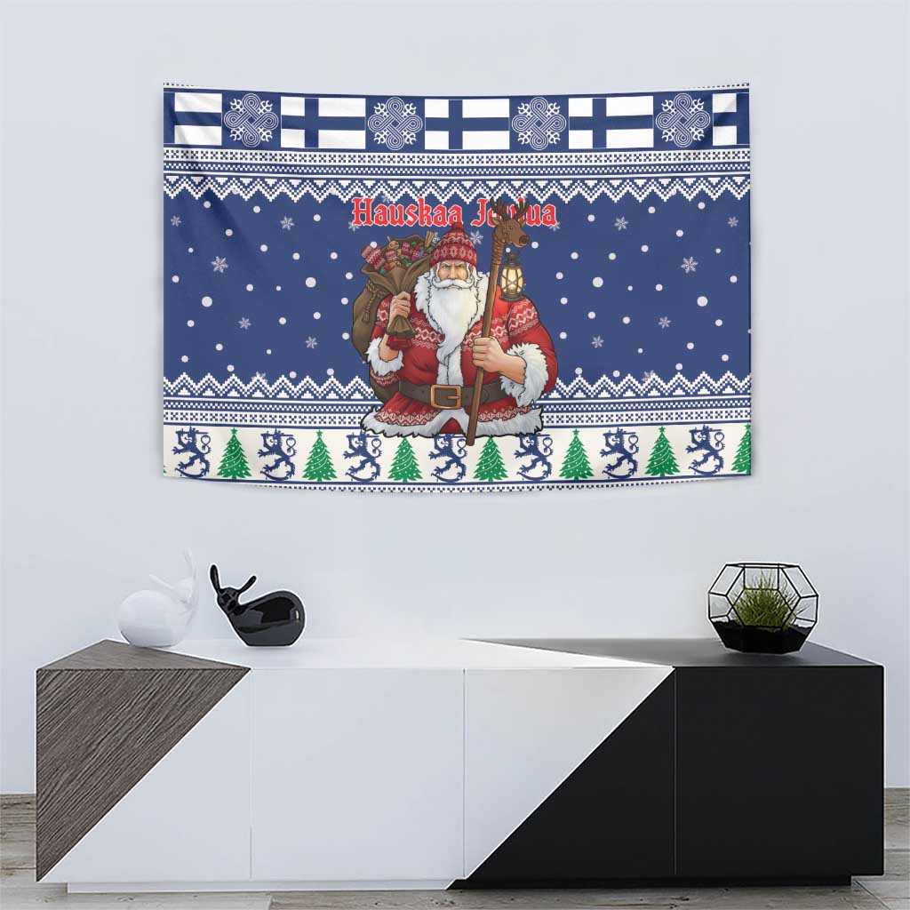 Funny Finland Christmas Tapestry Hauskaa Joulua Joulupukki - Wonder Print Shop