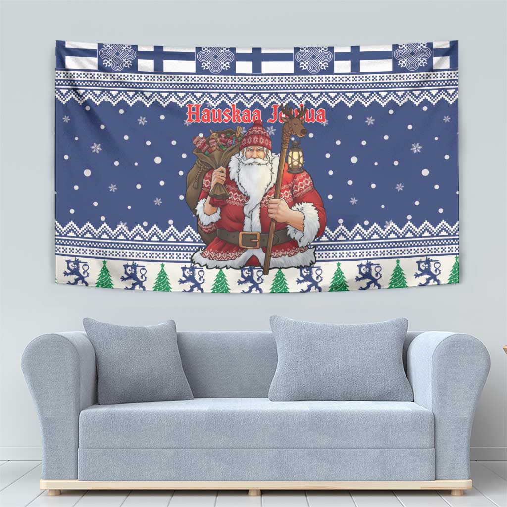 Funny Finland Christmas Tapestry Hauskaa Joulua Joulupukki - Wonder Print Shop