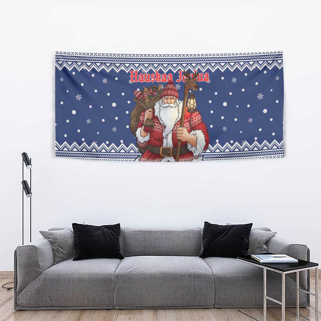 Funny Finland Christmas Tapestry Hauskaa Joulua Joulupukki - Wonder Print Shop