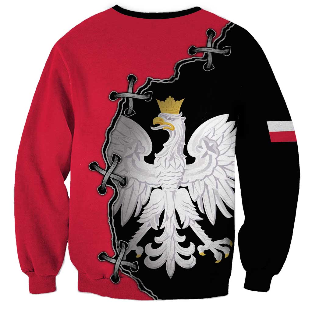 Poland White Eagle Sweatshirt Polish National Coat of Arms Design