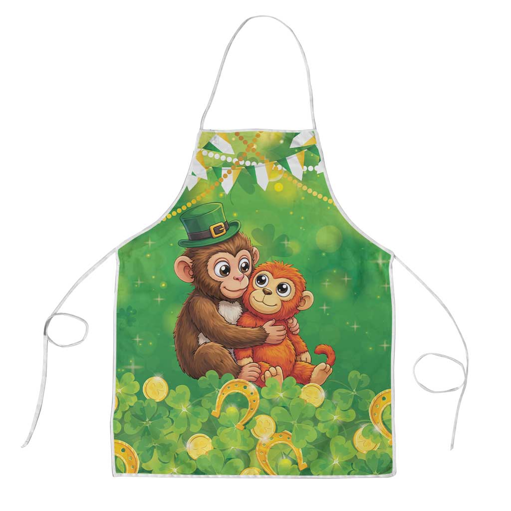 Punch The Monkey St Patrick’s Day Apron Lucky Baby Monkey