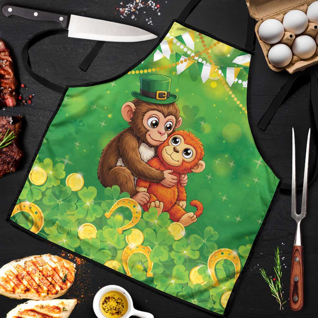 Punch The Monkey St Patrick’s Day Apron Lucky Baby Monkey