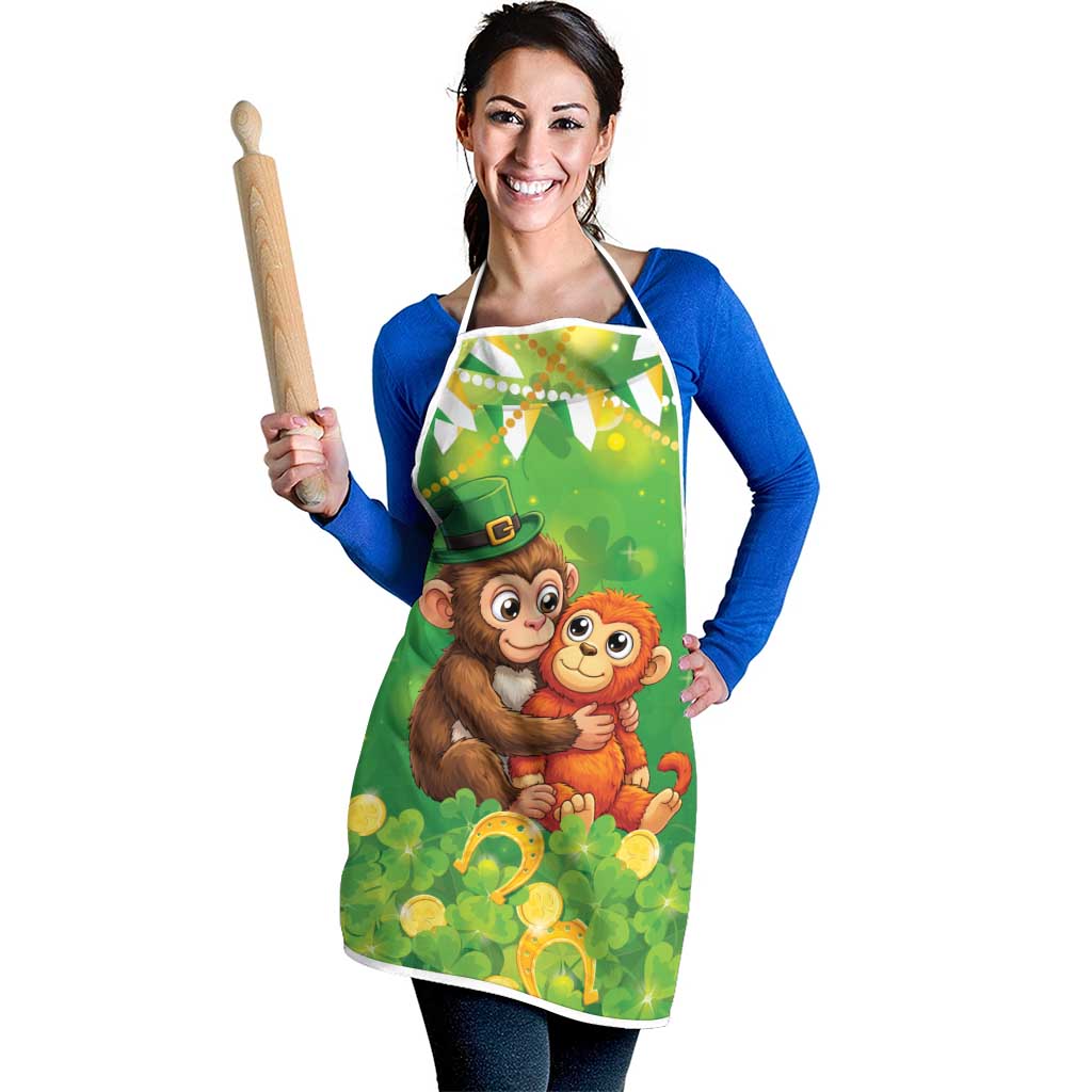 Punch The Monkey St Patrick’s Day Apron Lucky Baby Monkey