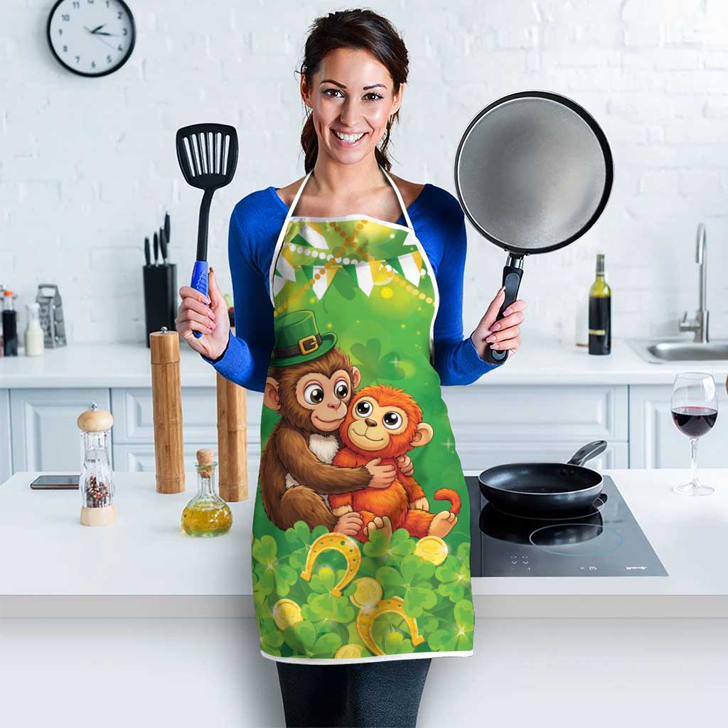 Punch The Monkey St Patrick’s Day Apron Lucky Baby Monkey