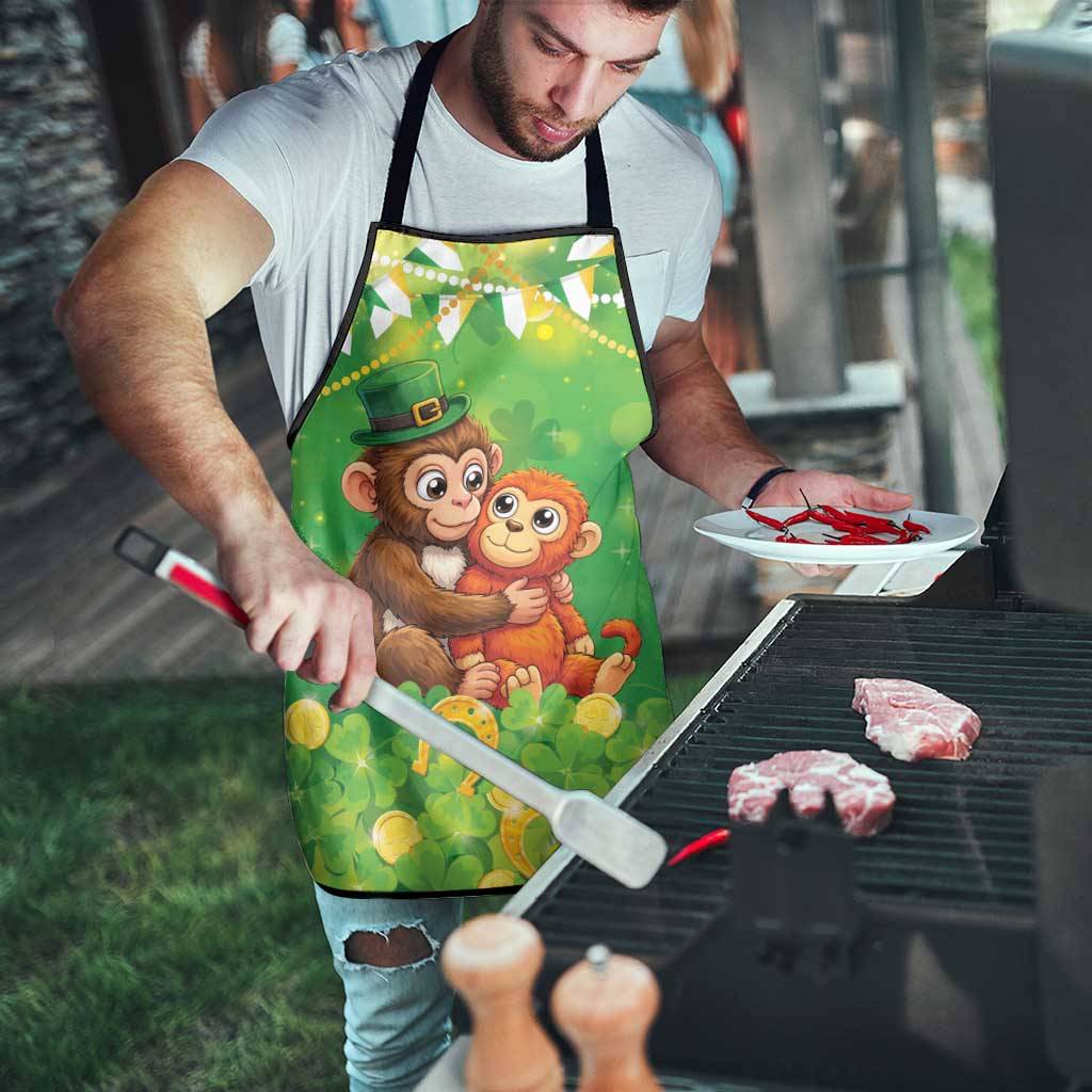 Punch The Monkey St Patrick’s Day Apron Lucky Baby Monkey