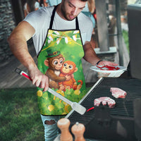 Punch The Monkey St Patrick’s Day Apron Lucky Baby Monkey