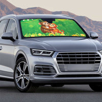 Punch The Monkey St Patrick’s Day Auto Sun Shade Lucky Baby Monkey