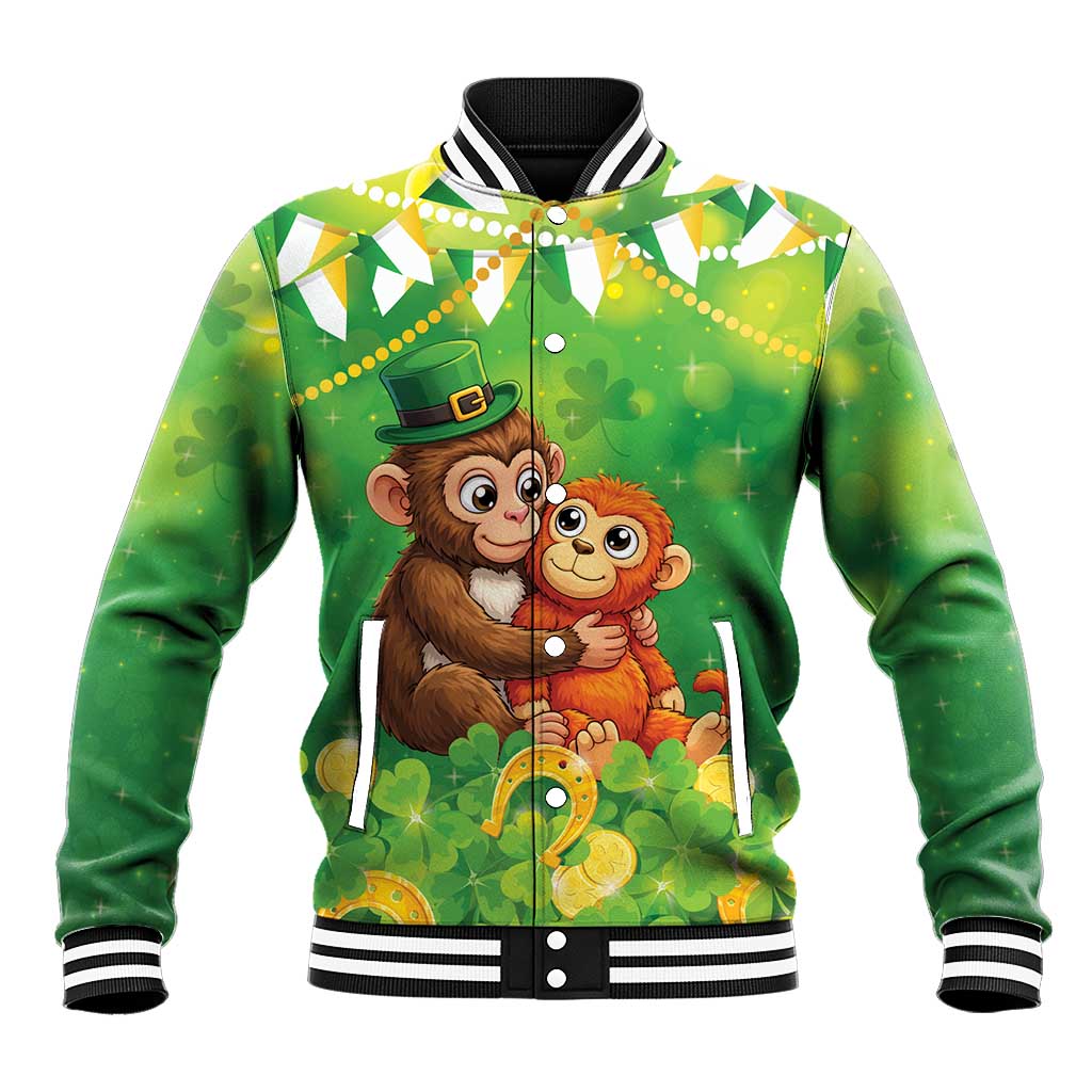 Punch The Monkey St Patrick’s Day Baseball Jacket Lucky Baby Monkey