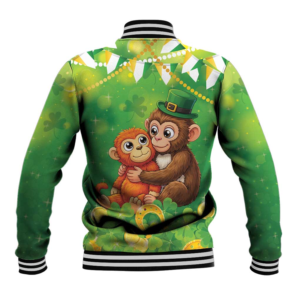 Punch The Monkey St Patrick’s Day Baseball Jacket Lucky Baby Monkey