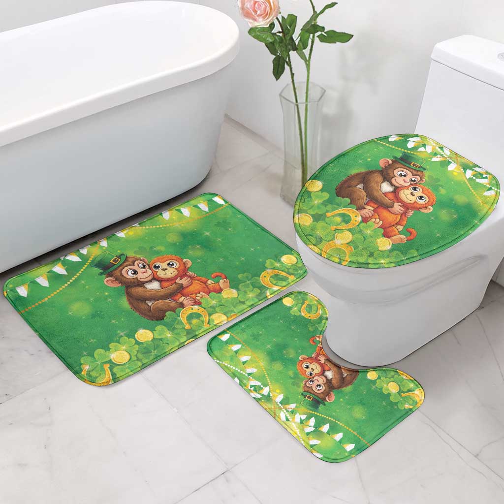 Punch The Monkey St Patrick’s Day Bathroom Set Lucky Baby Monkey