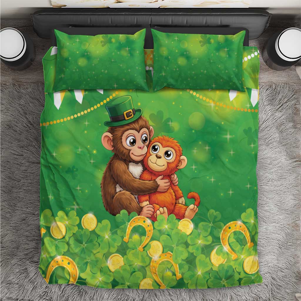 Punch The Monkey St Patrick’s Day Bedding Set Lucky Baby Monkey