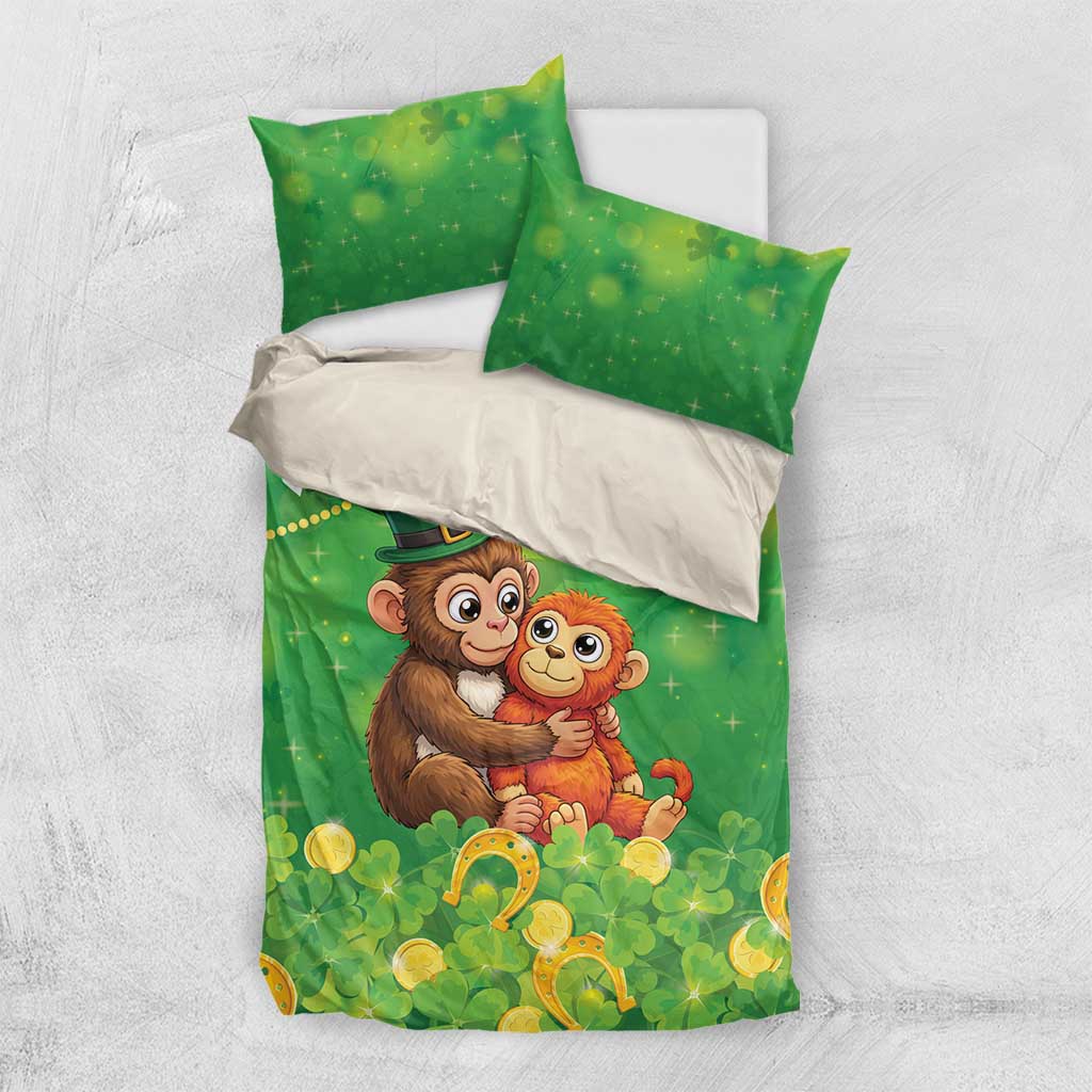 Punch The Monkey St Patrick’s Day Bedding Set Lucky Baby Monkey