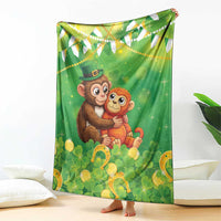 Punch The Monkey St Patrick’s Day Blanket Lucky Baby Monkey