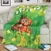 Punch The Monkey St Patrick’s Day Blanket Lucky Baby Monkey