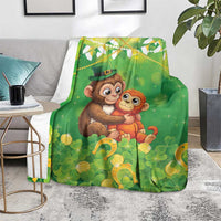 Punch The Monkey St Patrick’s Day Blanket Lucky Baby Monkey