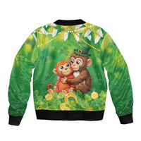 Punch The Monkey St Patrick’s Day Bomber Jacket Lucky Baby Monkey