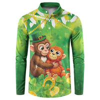 Punch The Monkey St Patrick’s Day Button Sweatshirt Lucky Baby Monkey