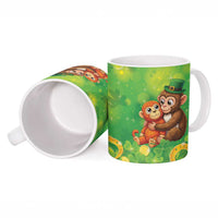 Punch The Monkey St Patrick’s Day Ceramic Mug Lucky Baby Monkey
