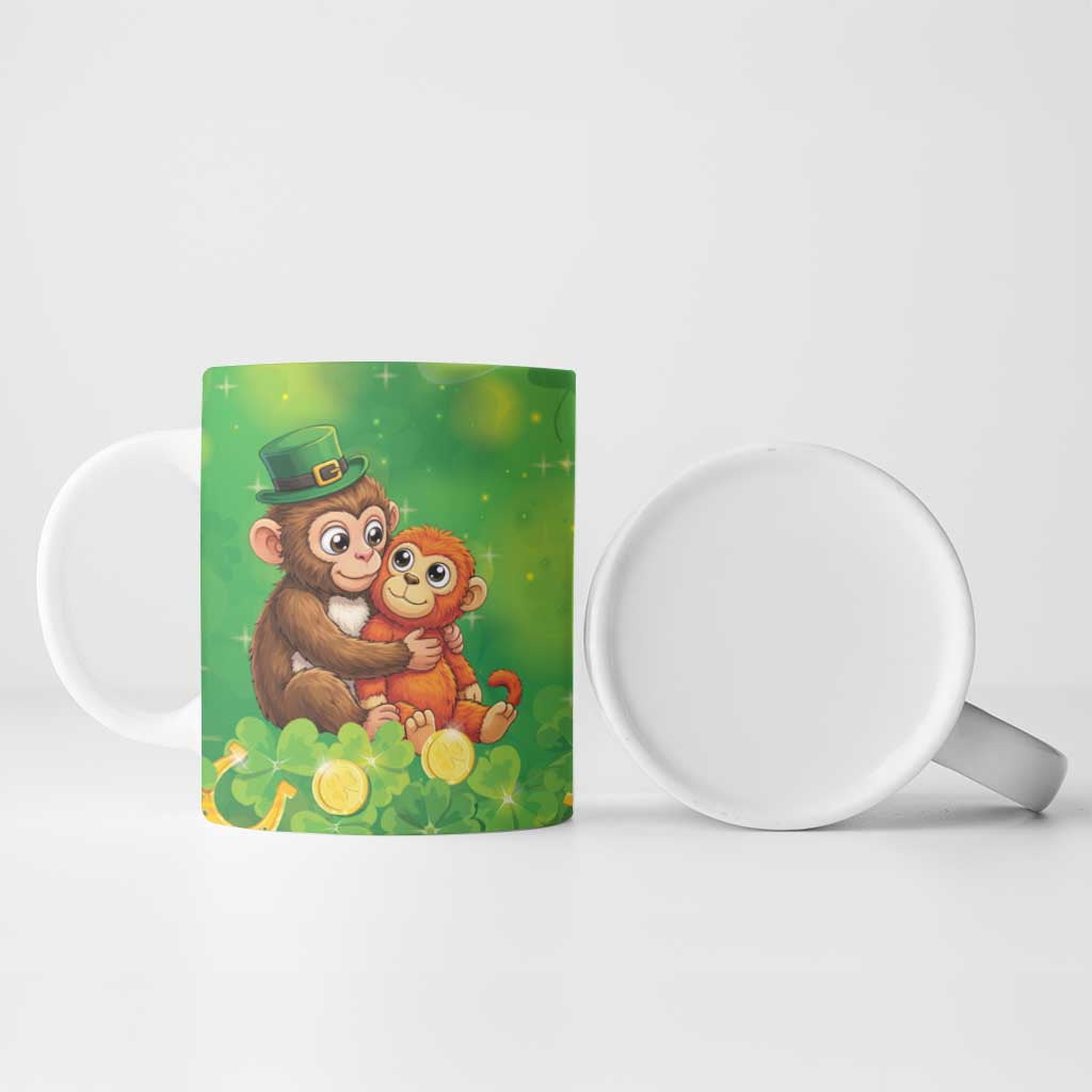 Punch The Monkey St Patrick’s Day Ceramic Mug Lucky Baby Monkey